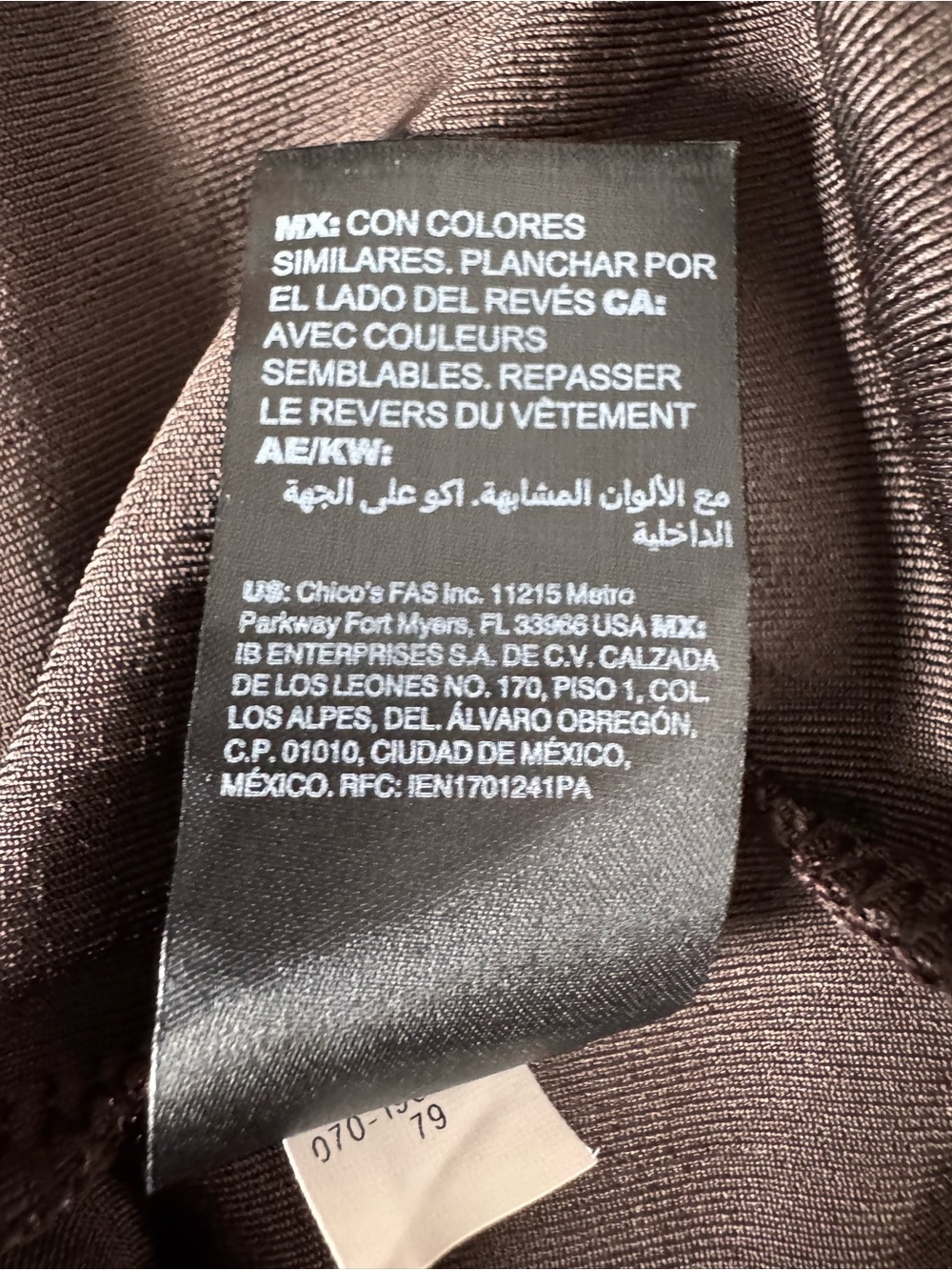 Chico's Travelers Brown Knit Midi Dress Size 3 (US 16/18) Button Sleeve Stretch - Picture 10 of 10
